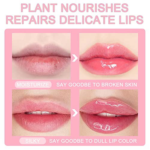 BINGBRUSH 3 Pcs Color Changing Lip Gloss Lip Oil Tinted 4