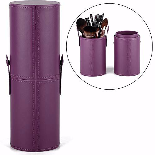 Narwey Makeup Brush Holder Travel Brushes Case Purple
