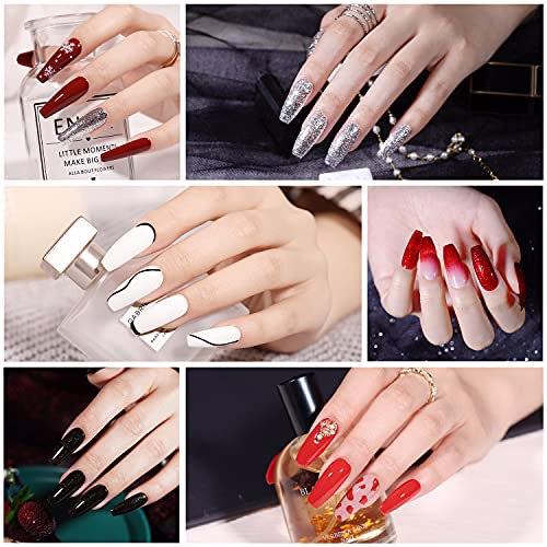 GAOY Starry Red Gel Nail Polish Set of 6 Colors 3