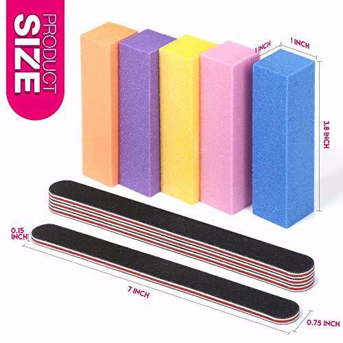 Teenitor 10pcs Nail Files And Buffers 3
