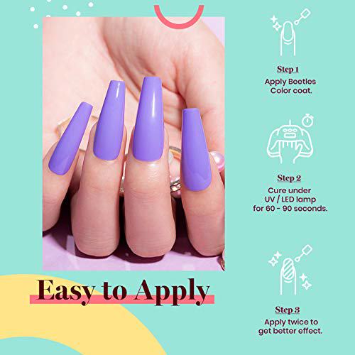 Beetles Blue Purple Gel Nail Polish Set 6 Pcs Aquamarine Mermaid Gel Polish Set 5
