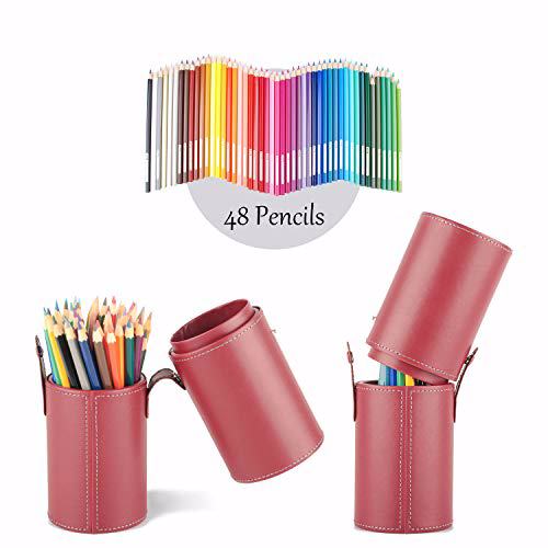Makeup Brush Holder Travel Brushes Case Bag Cup Storage Dustproof Red 3