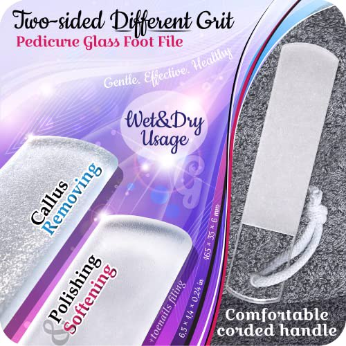 Gladzy Genuine Czech Glass Nail File Set 5