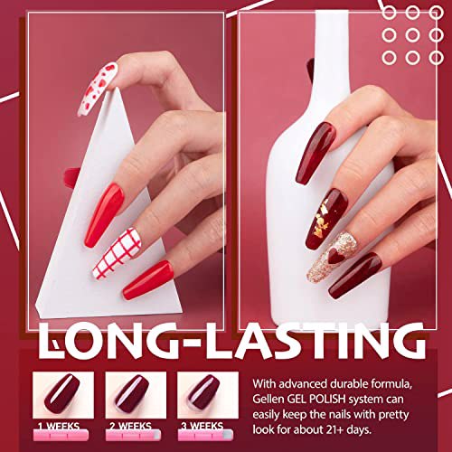 Gellen Gel Nail Polish Kit, Candy Cane 3