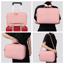Relavel Travel Makeup Train Case Makeup Cosmetic Case Organizer Pink Thumbnail 5