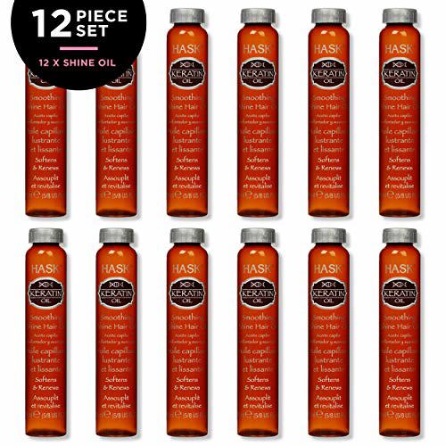 HASK KERATIN Smoothing Hair Oil Vials Starfruit (Pack of 12) 2