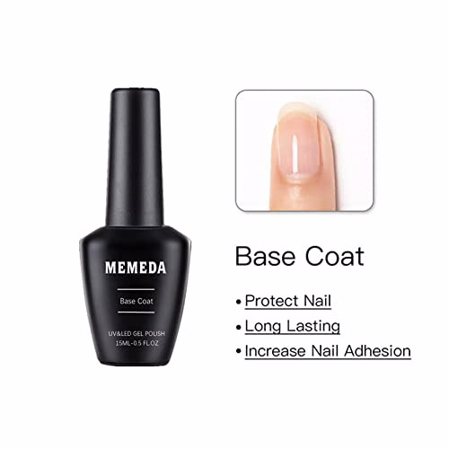 MEMEDA 2pcs No Wipe Top Coat And Base Coat Set 3