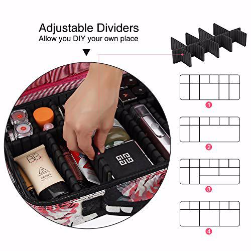 MONSTINA Travel Makeup Bag,Portable Cosmetic Train Case 5