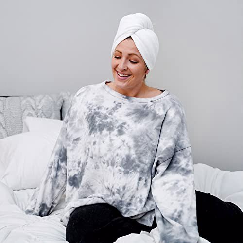 Turbie Twist Microfiber Hair Towel Wrap, White 2