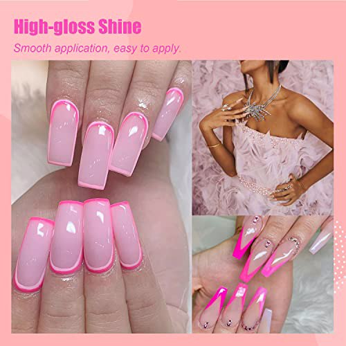 AIMANGO Valentine's Day Gel Nail Polish Set, Pink Fantasy 2