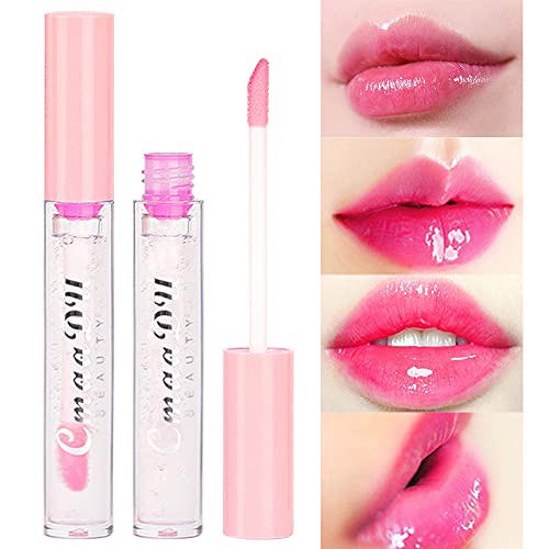 BINGBRUSH 2 Pcs Color Changing Lip Gloss Lip Oil Tinted 2
