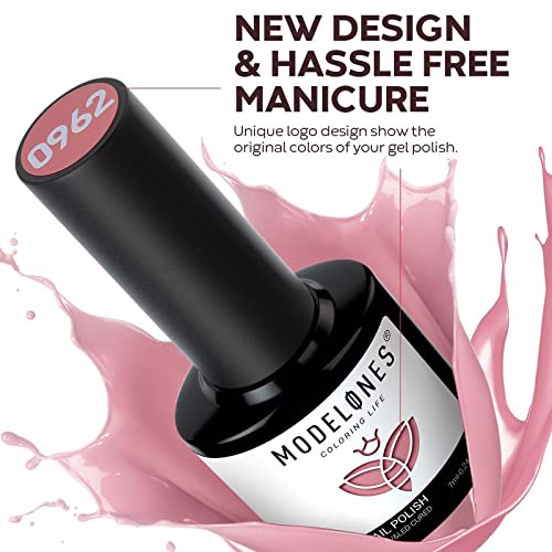 Modelones Gel Nail Polish Set Nude Pink White  8