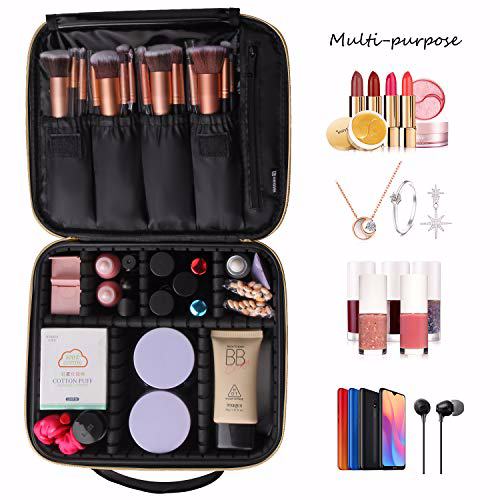 MONSTINA Travel Makeup Bag Organizer Black 4