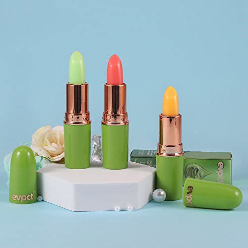 BINGBRUSH 3 Pcs Aloe Color Changing Lipstick Carrot Strawberry 7