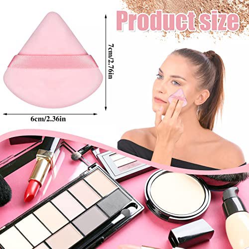 Pimoys 6 Pieces Powder Puff Face Soft Triangle Makeup Black and Pink 2