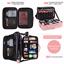 Relavel Travel Makeup Train Case Makeup Cosmetic Case Organizer Pink Thumbnail 6