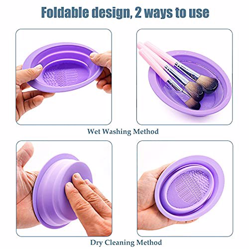 MR LION Silicone Makeup Brush Cleaning Mat Purple 3