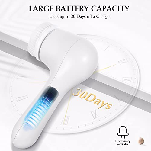 Facial Cleansing Brush Face Scrubber, 3.white 6