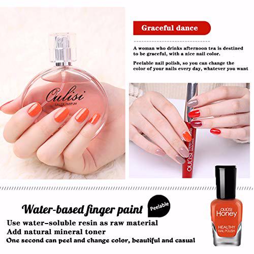 Tophany Non Toxic Nail Polish Set 6 Bottles, 5ML Style-3 3