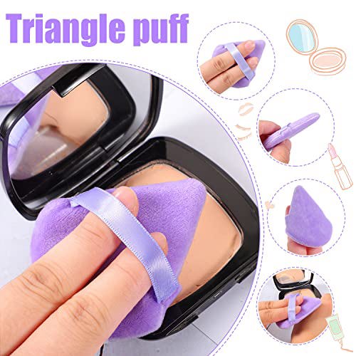 Pimoys 6 Pieces Powder Puff Face Soft Triangle Makeup Multi colored 5