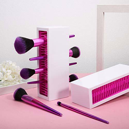 DUcare Makeup Brush Storage Holder Organizer Professional Silicone Air Drying 7