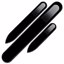 Mont Bleu Gift Set for Men of 3 Glass Nail Files in Velvet Pouch Aqua Cobalt Thumbnail 2