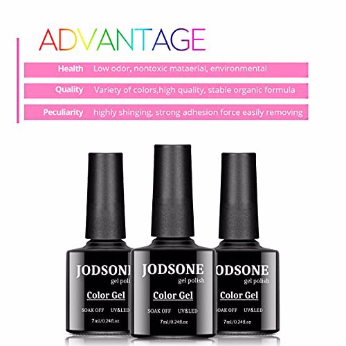 JODSONE Gel Nail Polish Kit, rainbow candy a01 4