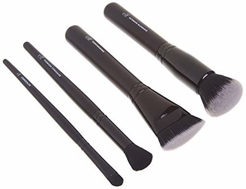 e.l.f. Complexion Perfection Brush Kit 4Piece Set, Synthetic 4