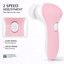 Facial Cleansing Brush Face Scrubber, Light Pink Thumbnail 6