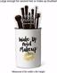 VOTUM Ceramic Makeup Brush Holder Storage with Cute Sayings Wake up and Makeup Thumbnail 3