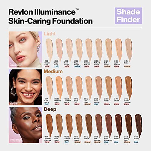 Revlon Illuminance Skin-Caring Liquid Foundation 601 Soft Nutmeg 4