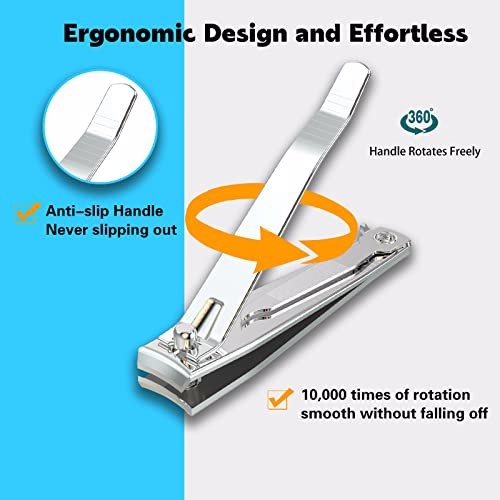 firiKer 2PCS Stainless Steel Nail Clippers 5