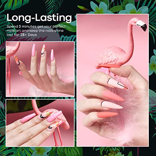 Modelones Gel Nail Polish Kit 6 Colors A3 Flamingo Pink 3
