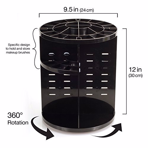 MobileVision Organizer Rotating Tabletop Cosmetic Black 2