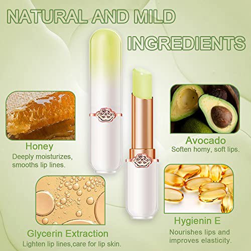 BINGBRUSH 2 Pcs Avocado Green Color Changing Lipstick Queen 4