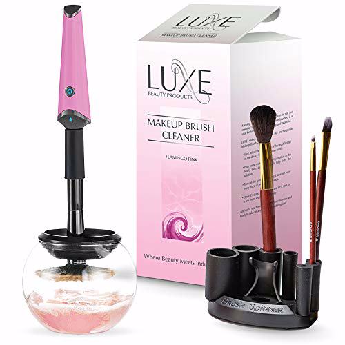 Luxe Electric Makeup Brush Cleaner, Pink 1