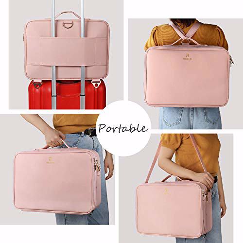Relavel Travel Makeup Train Case Cosmetic Case Organizer 4
