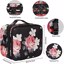 MONSTINA Train Cases Professional Travel Bag Cosmetic Cases Organizer Flower Thumbnail 5