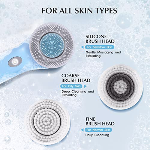 Facial Cleansing Brush Face Scrubber, 1.blue 4
