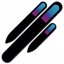 Mont Bleu Premium Set of 3 Glass Nail Files in Velvet Pouch Thumbnail 2