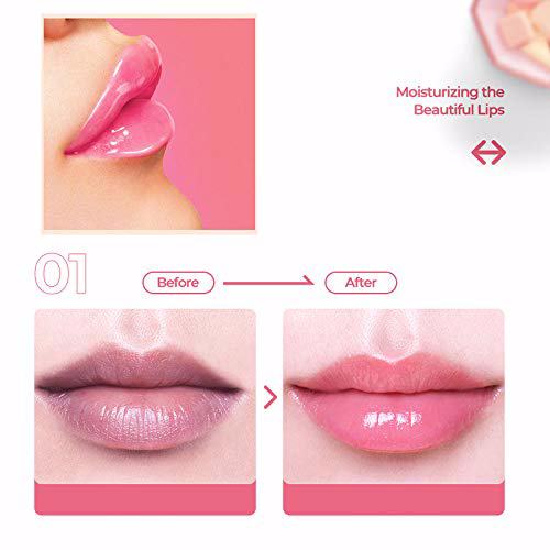 DEERWIN 20Pcs Cranberry Crystal Lip Mask  5