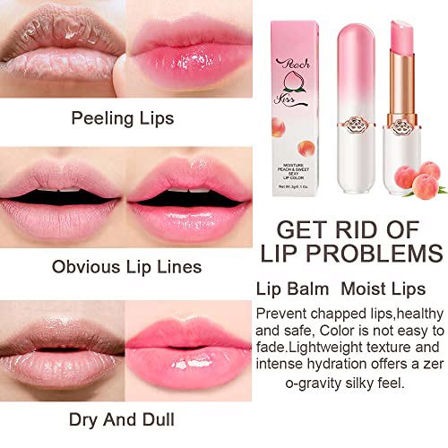 BINGBRUSH 2 Pcs Peach Color Changing Lipstick Queen 3