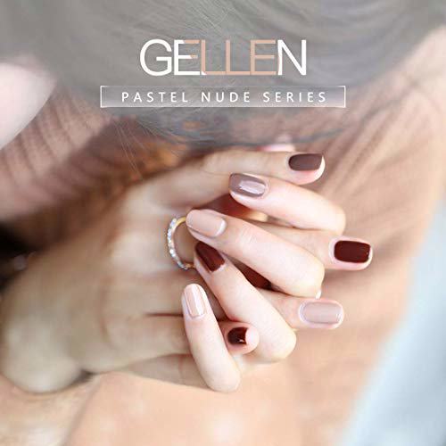 Gellen Gel Nail Polish Kit, Wine Nude Browns 2