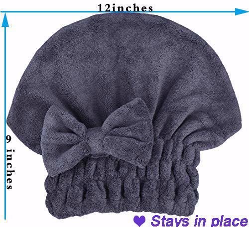 MAYOUTH Microfiber Hair Drying Towels Head wrap 3