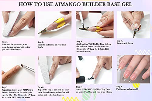 AIMANGO Nail Gel Polish, French Manicure 8