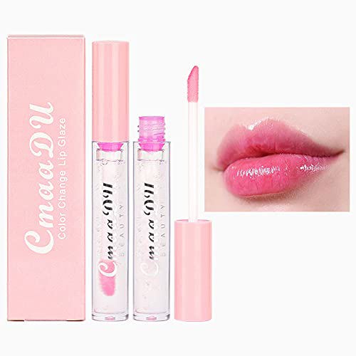 BINGBRUSH 2 Pcs Color Changing Lip Gloss Lip Oil Tinted 6