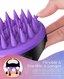EUHOME Scalp Massager Shampoo Brush Black Rose Black Purple Thumbnail 2