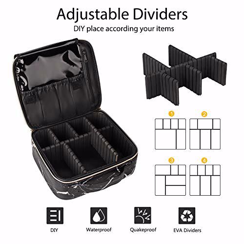 MONSTINA Travel Makeup Bag Organizer Black 2