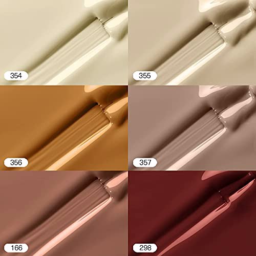 MEFA Gel Nail Polish Set Brown, M-Coffee Chat 4